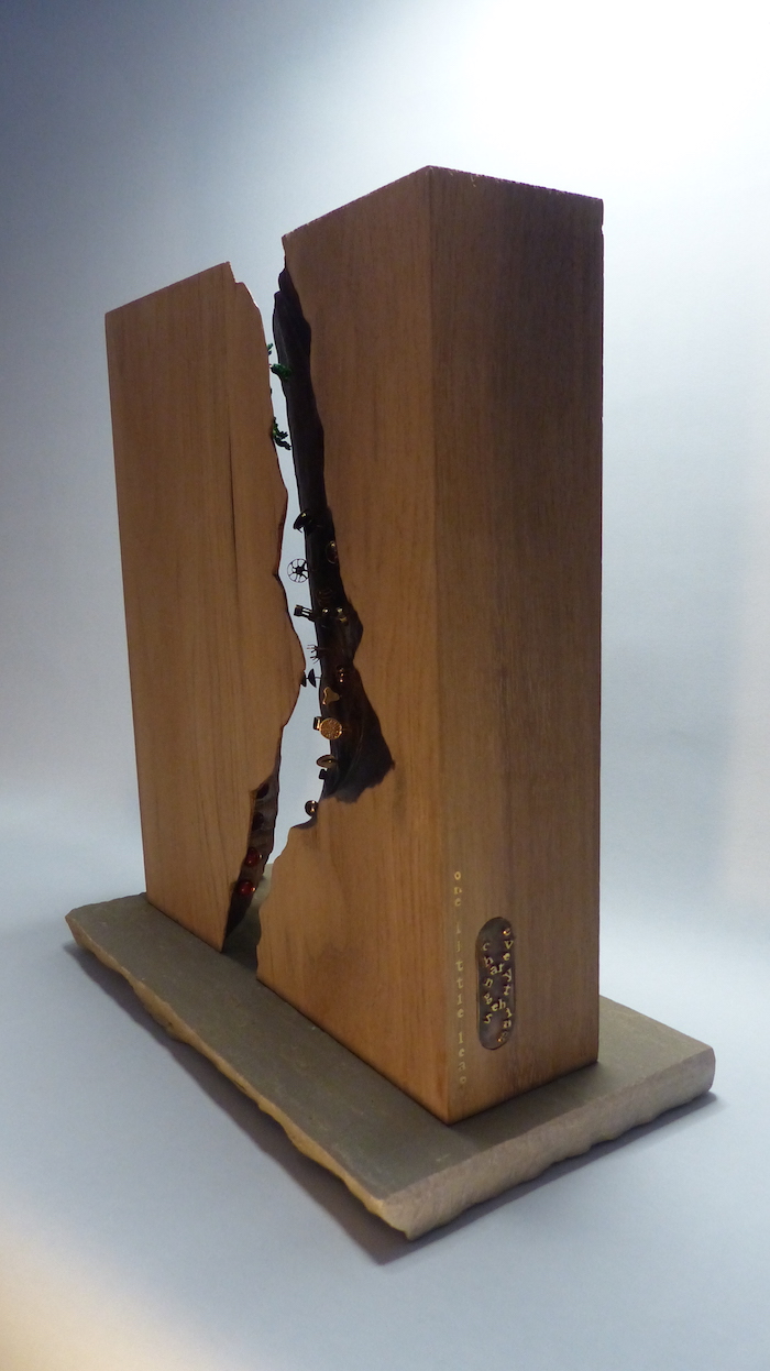 One little leap changes everything Sleek Walnut block filled with brass cell life