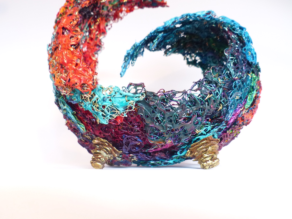 Wire and reed Enso Circle side front