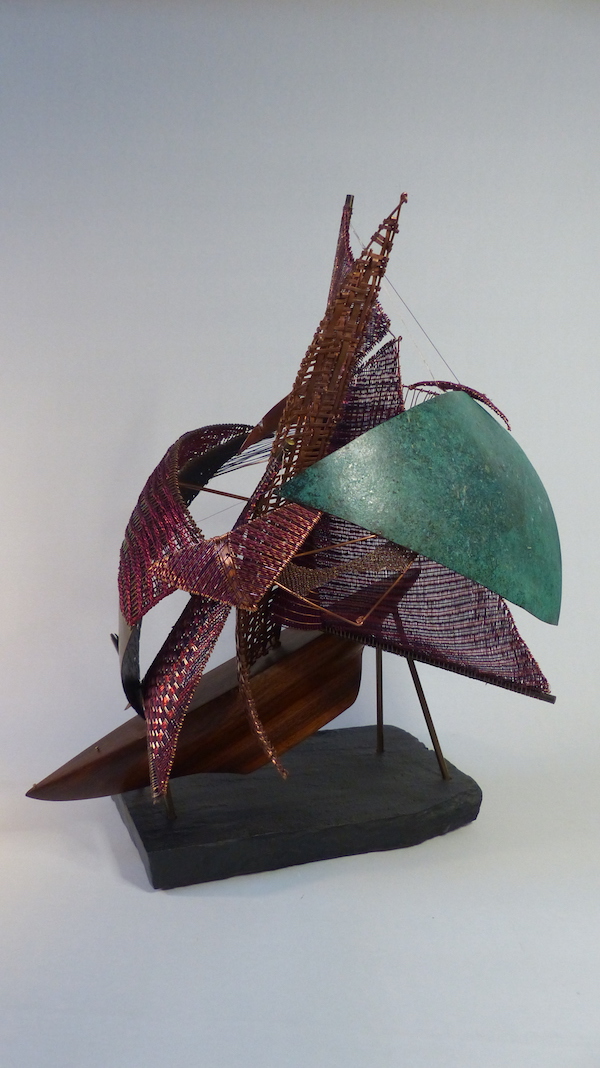 What Patterns? Walnut yacht with woven wire sails